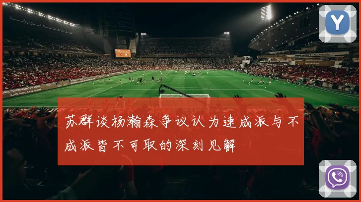 苏群谈杨瀚森争议认为速成派与不成派皆不可取的深刻见解